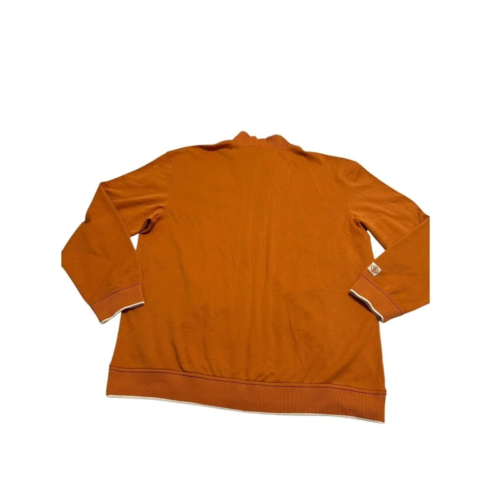 Vintage ENYCE Track‎ Jacket Size 3XL Full Zip Up Mock Neck Graphic Orange #W3-4